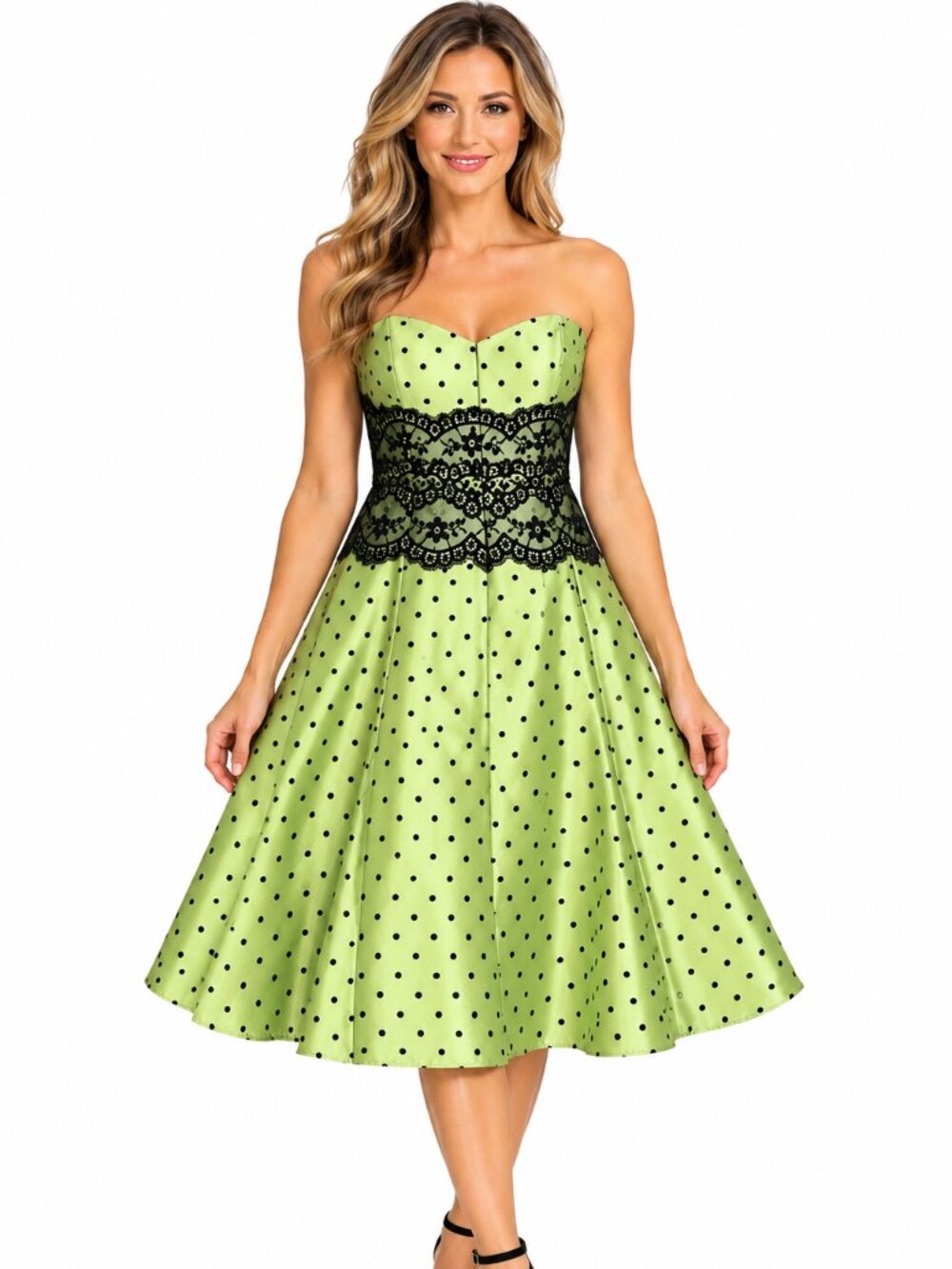 Jessica McClintock for Gunne Sax Strapless Mini Dress Lace Party Prom Size 3
